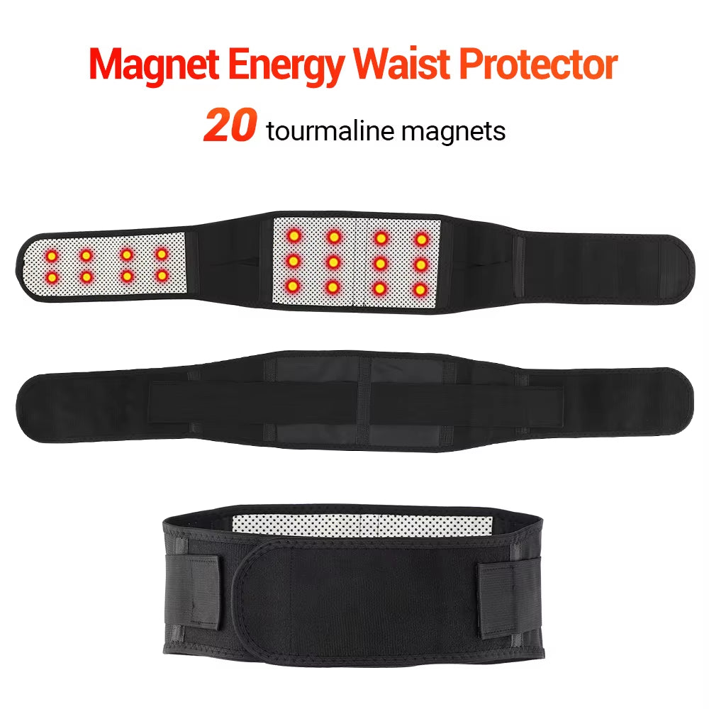 Adjustable Waist Tourmaline Self Heating Magnetic Therapy Back Waist Support Belt Lumbar Brace Massage Band Health Care Medical