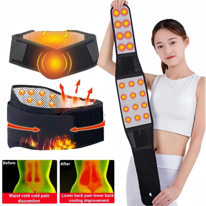 Adjustable Waist Tourmaline Self Heating Magnetic Therapy Back Waist Support Belt Lumbar Brace Massage Band Health Care Medical