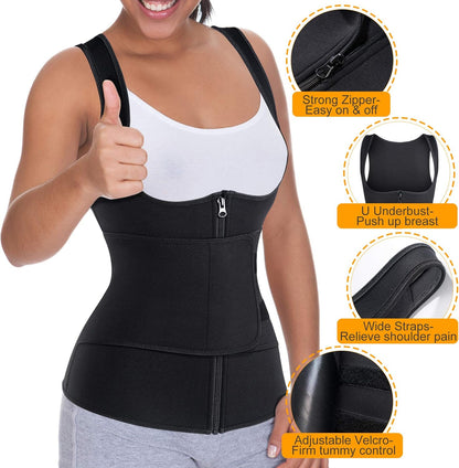 Womens' Waist Trainer Neoprene Sauna Suit Body Shaper