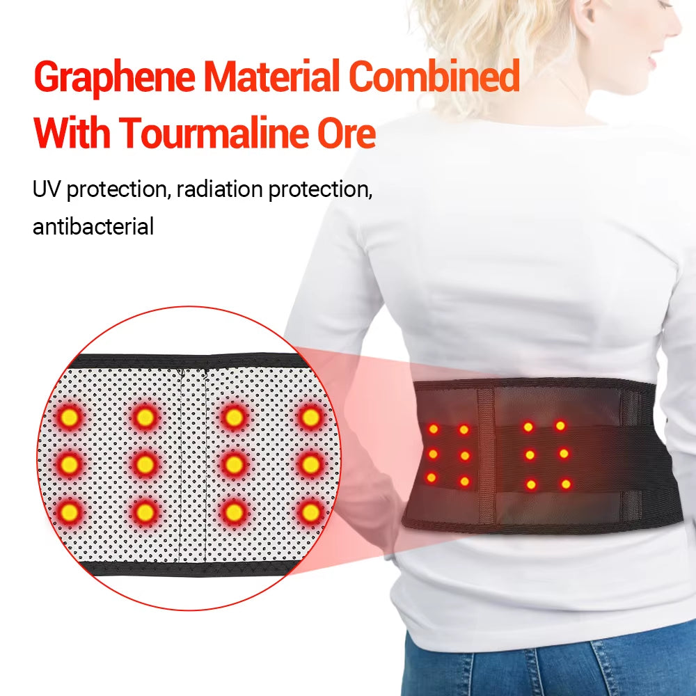 Adjustable Waist Tourmaline Self Heating Magnetic Therapy Back Waist Support Belt Lumbar Brace Massage Band Health Care Medical
