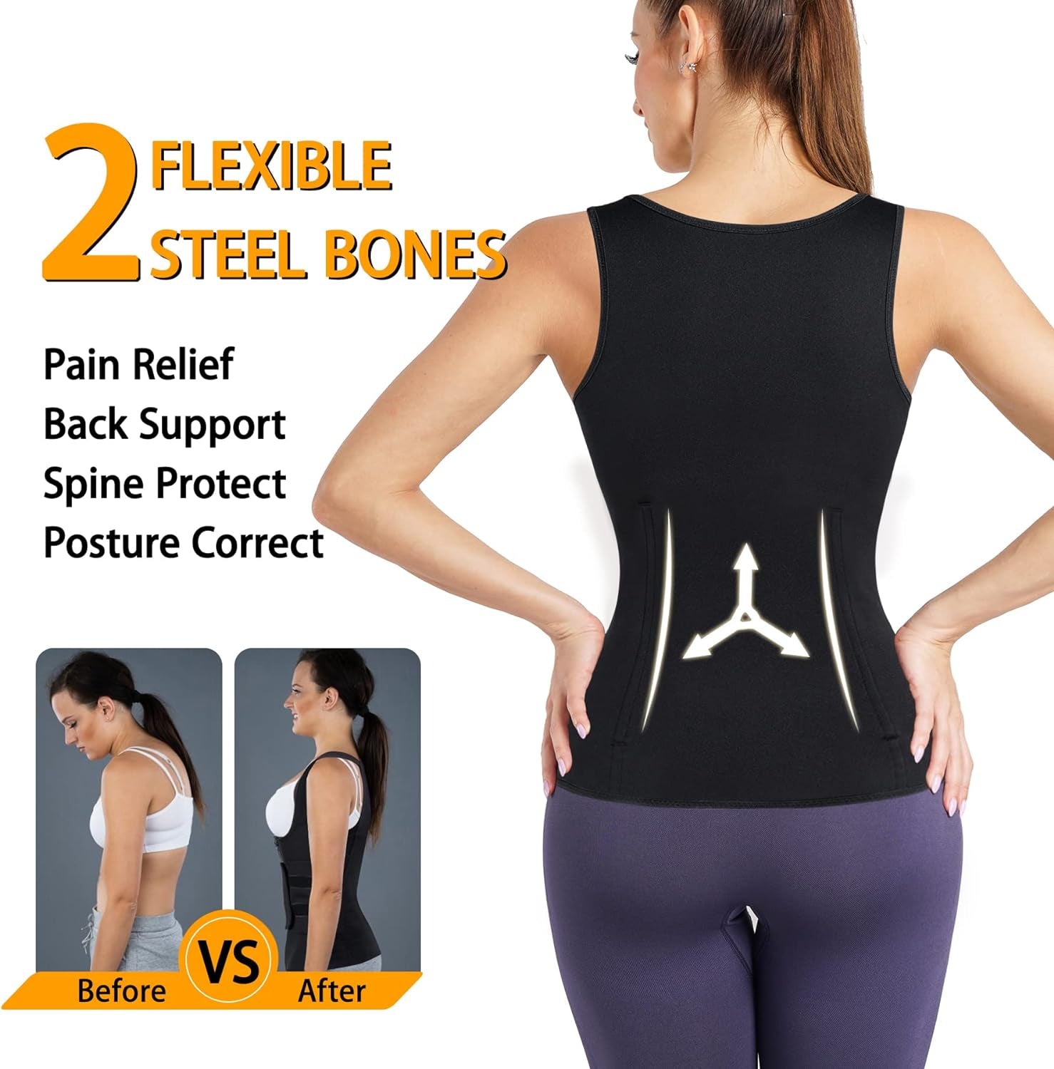 Womens' Waist Trainer Neoprene Sauna Suit Body Shaper