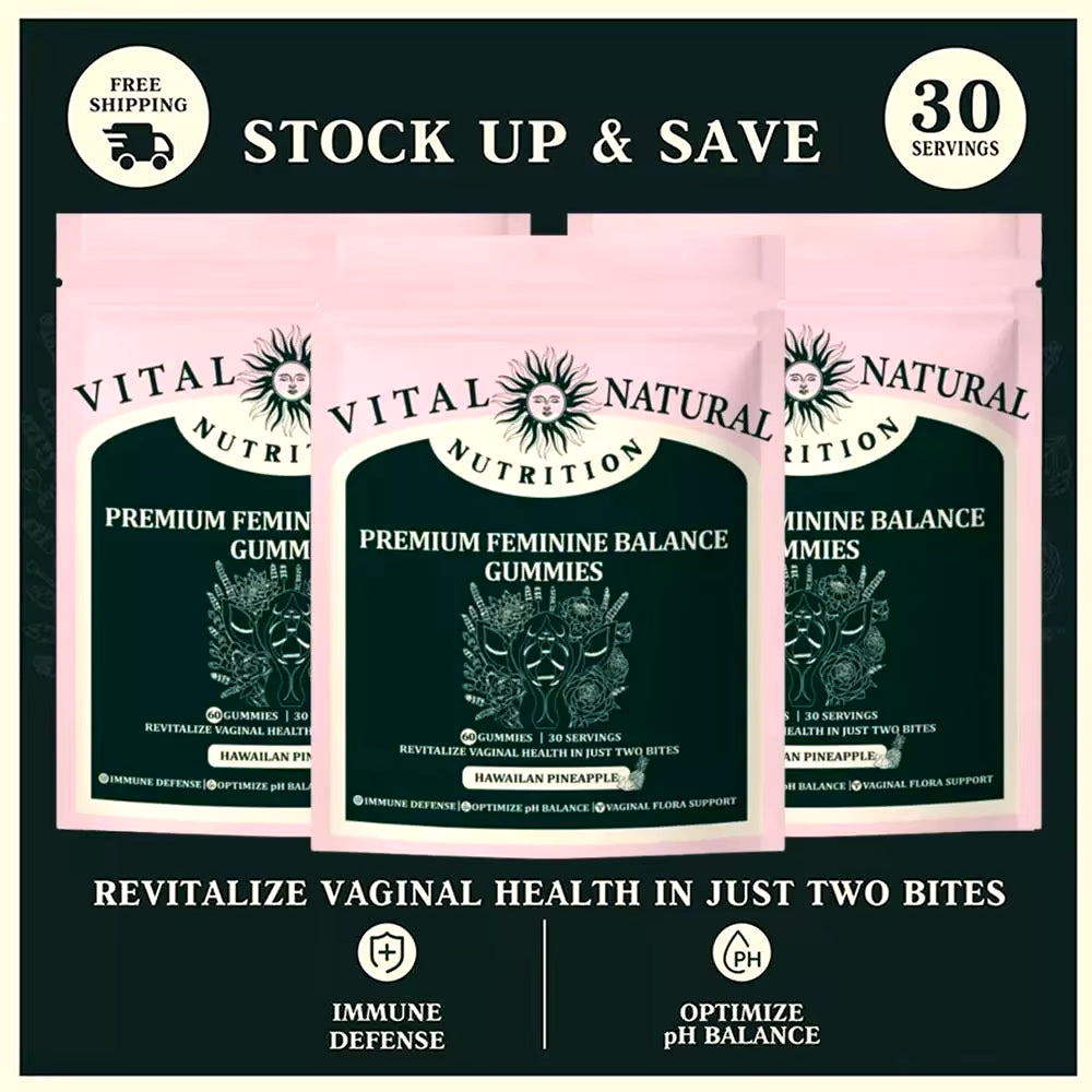 60 Pieces of Vital Source Feminine Balance Gummies Are Selling Well, Caring for Women Preferred Gift- Hawaiian Pineapple